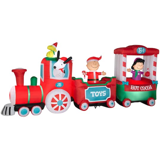 7.5ft. Airblown&#xAE; Inflatable Peanuts Christmas Train